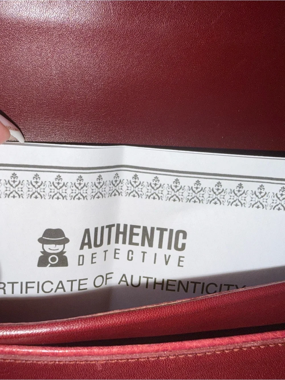 Cartier Maroon Leather Clutch with Gold Logo Oval - Picture 13 of 16